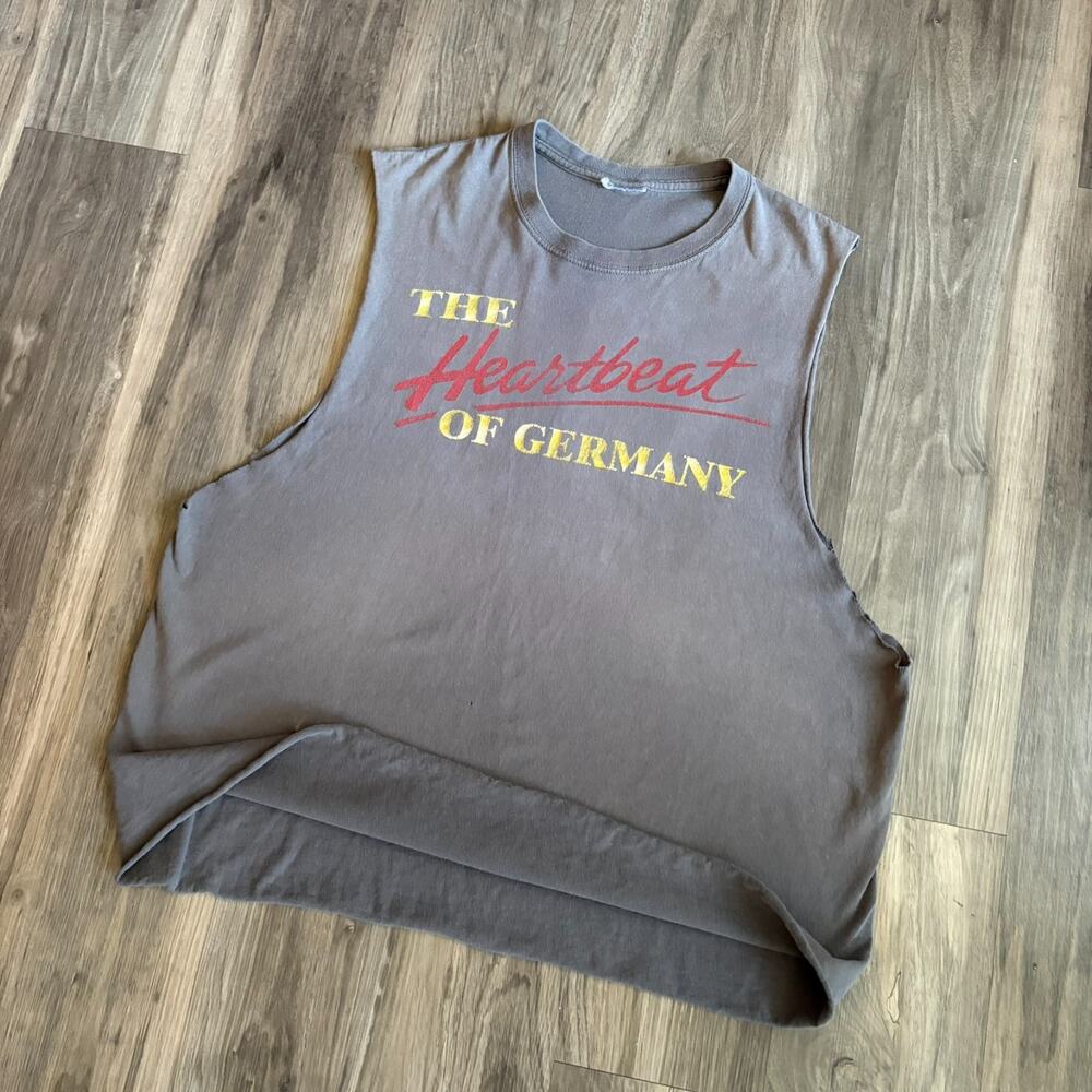 Vintage Volkswagen The Heartbeat Of Germany Men's Size L Faded 1990s Cutoff